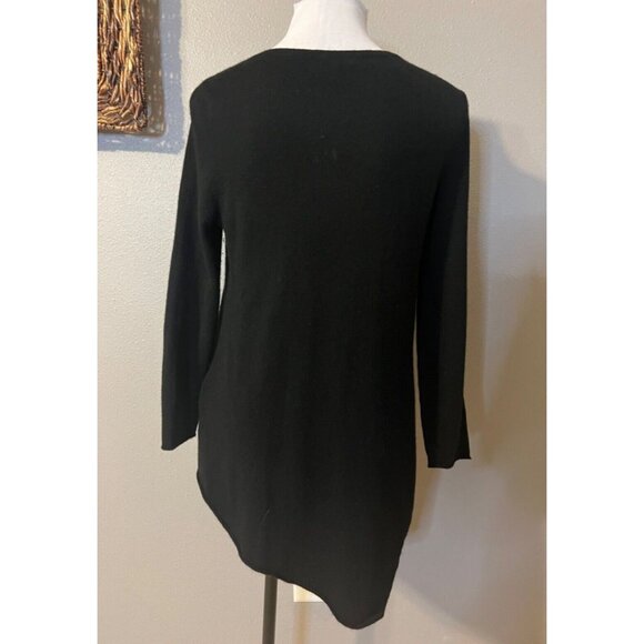 JOIE Women's Wool Cashmere Sweater S Small Black Tunic Longer Length - Picture 5 of 10